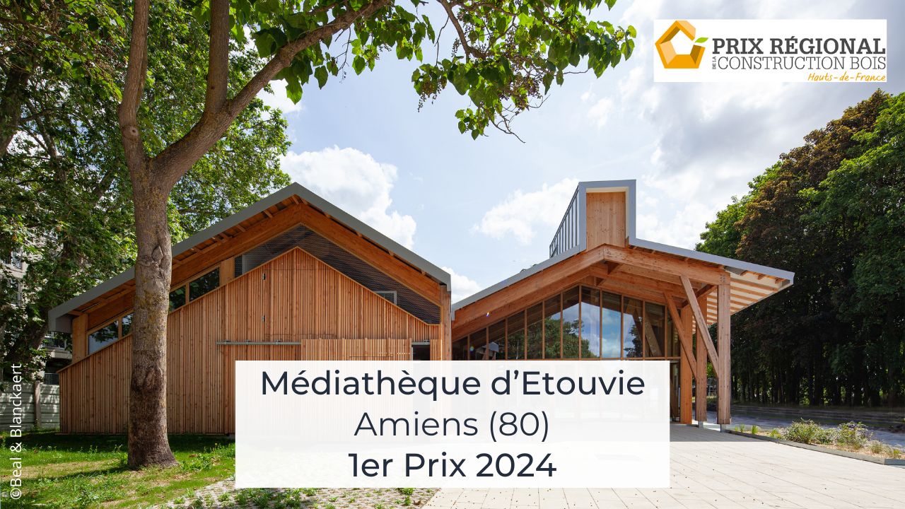 1er prix : « Médiathèque d’Étouvie » – Prix Régional de la Construction Bois 2024